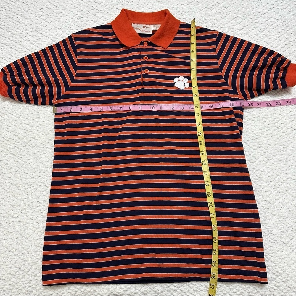 Vintage College Wear Clemson Tiger Polo Short Sleeve Shirt Size Medium - Picture 4 of 7